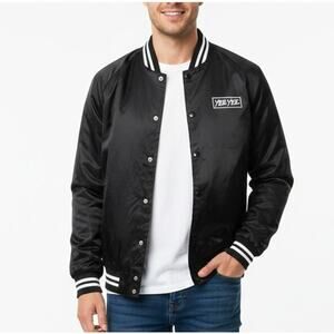Yee Yee Apparel Satin Varsity Jacket Augusta Sportswear Black L Granger Smith